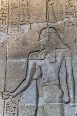 Sobek Tapınağı Kom Ombo, Mısır'daki duvarda Mısır hiyeroglif