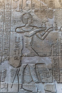 Sobek Tapınağı Kom Ombo, Mısır'daki duvarda Mısır hiyeroglif