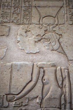 Sobek Tapınağı Kom Ombo, Mısır'daki duvarda Mısır hiyeroglif
