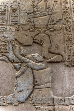 Sobek Tapınağı Kom Ombo, Mısır'daki duvarda Mısır hiyeroglif