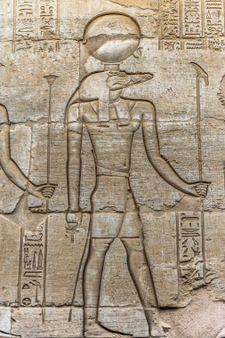 Sobek Tapınağı Kom Ombo, Mısır'daki duvarda Mısır hiyeroglif