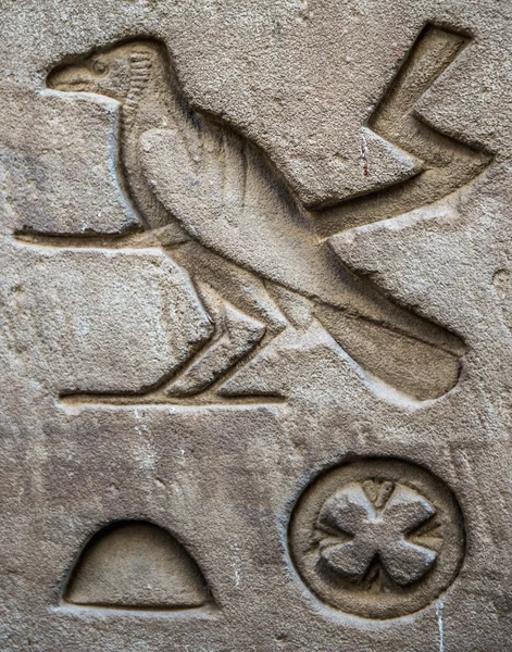 お寺の壁にヒエログリフ — ストック写真