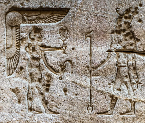 Kom Ombo, 이집트에서 소 사원 벽에 이집트 상형 문자 — 스톡 사진