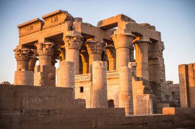 Temple of Kom Ombo during the sunrise, Egypt clipart