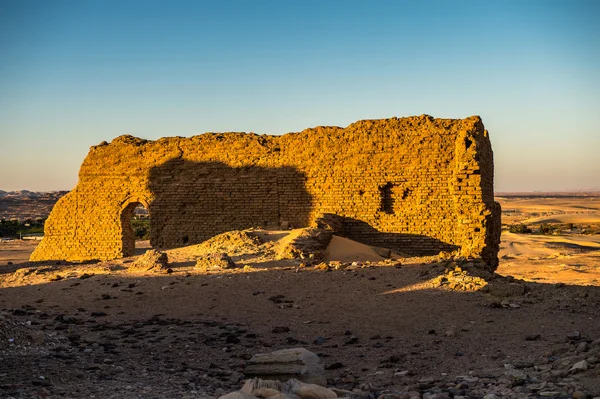 Rovine del Tempio di Nadora nel deserto di Kharga in Egitto — Foto Stock