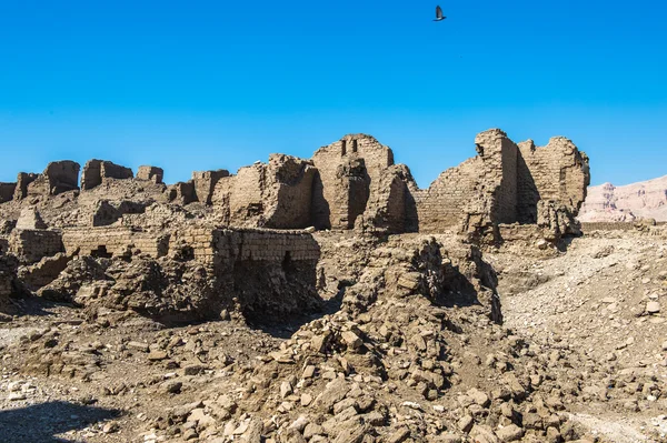 O Medinet Habu (Templo Mortuário de Ramsés III), Cisjordânia de Luxor no Egito — Fotografia de Stock