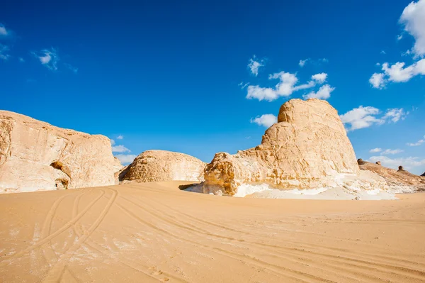 Western White Desert National Park i Egypten - Stock-foto