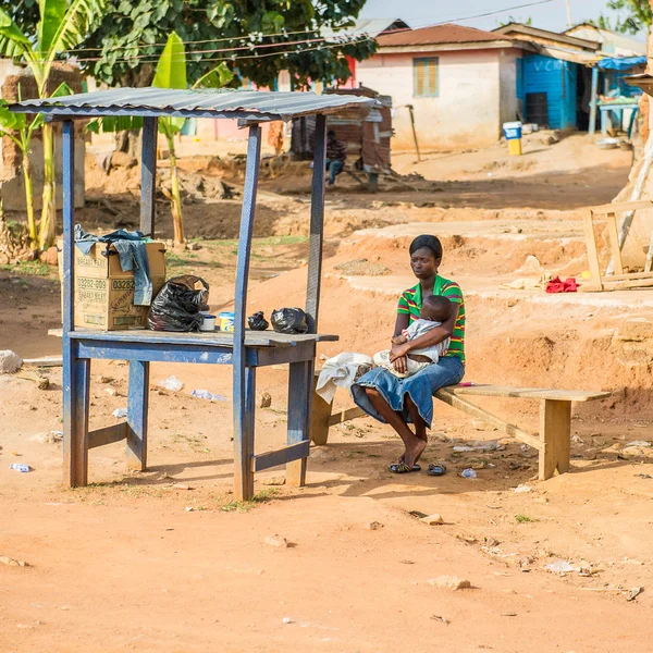 Αληθινοί άνθρωποι στην Γκάνα, Αφρική — Φωτογραφία Αρχείου