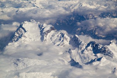 Swiss Alpine mountians güzel Panoraması