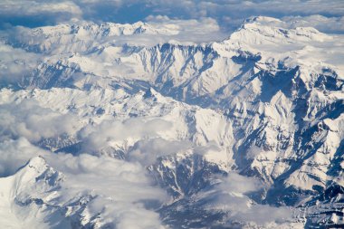 Swiss Alpine mountians güzel Panoraması