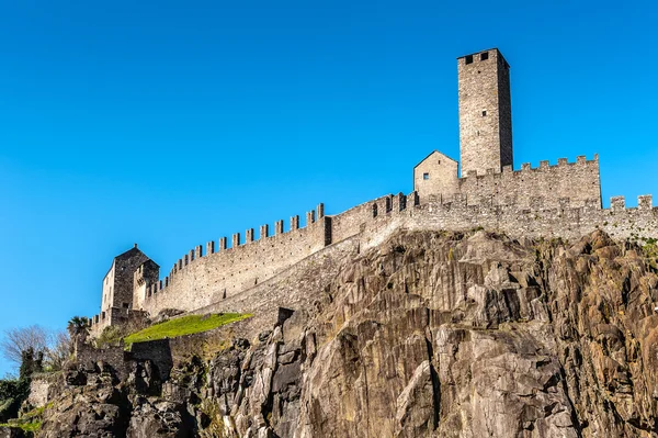 Arkitekturen av bellinzona, Schweiz — Stockfoto