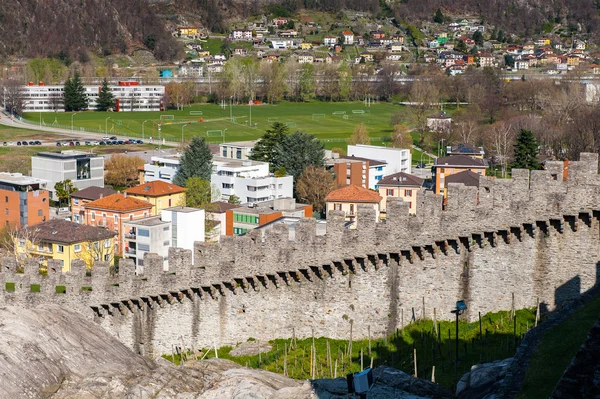 Архитектура Беллинцона — стоковое фото