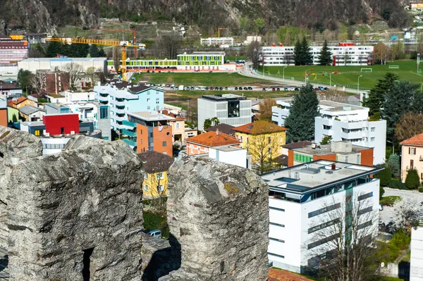 Architektura bellinzona, Švýcarsko — Stock fotografie