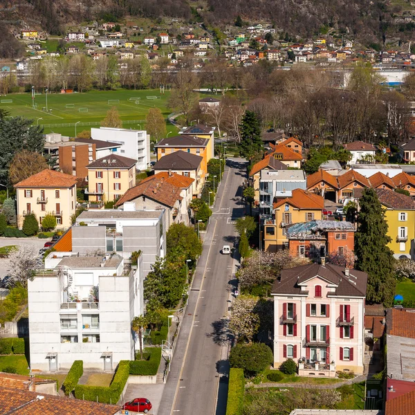 Arkitekturen av bellinzona, Schweiz — Stockfoto