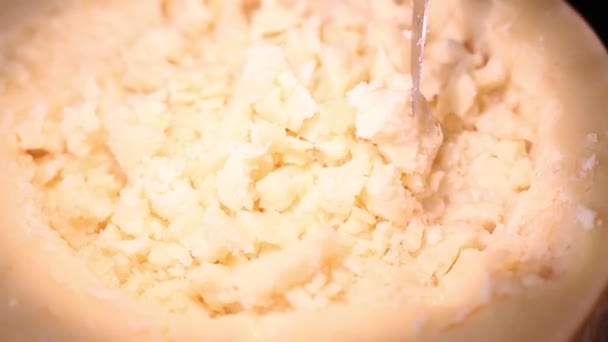 Parmesan chopped — Stock Video