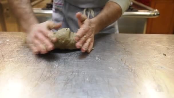 Prepare bread — Stock Video