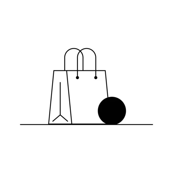 Frauenhandtasche Ikone. Umriss-Vektor-Symbol einer stilvollen Damenhandtasche, Handtasche. Lineare Schwarz-Weiß-Illustration eines modischen Accessoires — Stockvektor
