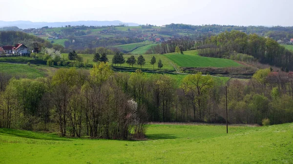 Panorama Della Valle Del Fiume Jadar Nella Serbia Occidentale Vicino — Foto Stock