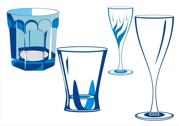 Ein Glas - Vektorillustration — Stockvektor