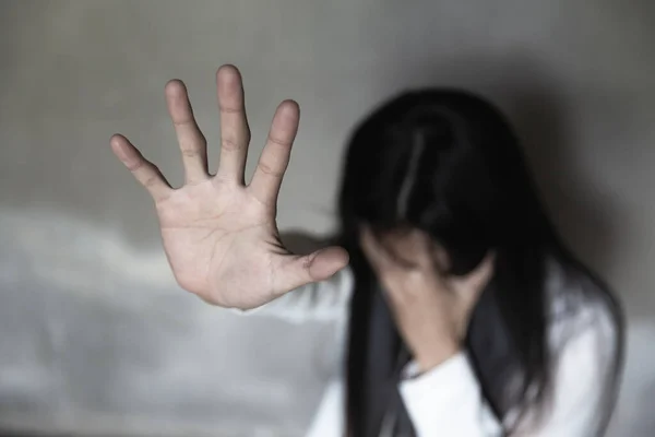 Women Violence Abused Concept Stop Violence Women Human Trafficking Concept — Stock Photo, Image