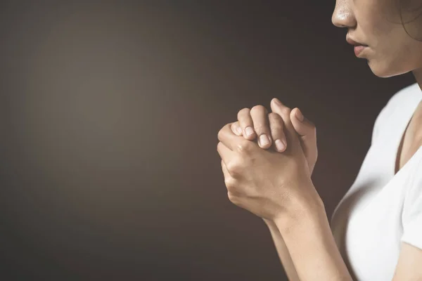 Religiosa Joven Rezando Dios Por Mañana Espiritualidad Religión Conceptos Religiosos —  Fotos de Stock