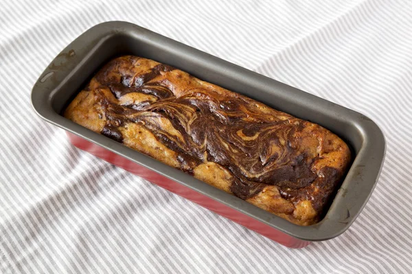 Homemade Chocolate Banana Bread Low Angle View — Stock Photo, Image