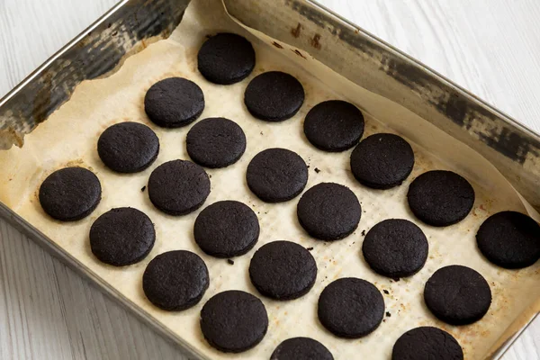 Hausgemachte Oreos Seitenansicht — Stockfoto