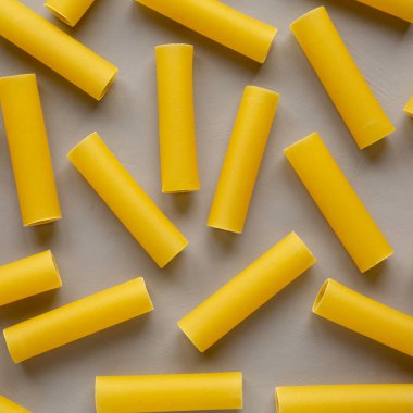 Çiğ İtalyan Cannelloni Makarnası, üst manzara.