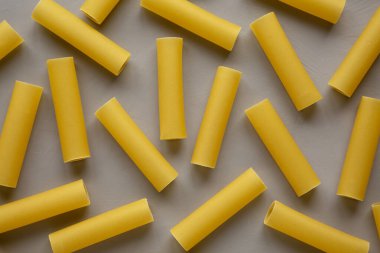 Çiğ İtalyan Cannelloni Makarnası, üst manzara.