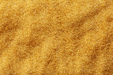 Çiğ Organik Kahverengi Şeker, üst görünüm.