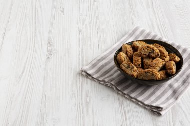 Koyu çikolatalı cipsli ev yapımı Cantuccini. Boşluğu kopyala.