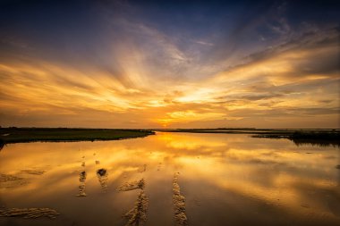okyanus güzel günbatımı, yaz