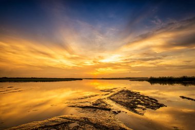 okyanus güzel günbatımı, yaz