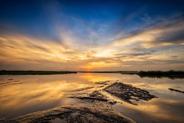 okyanus güzel günbatımı, yaz