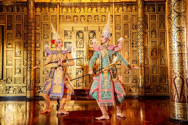 Khon Τέχνη Του Πολιτισμού Ταϊλάνδη Χορεύοντας Μάσκα Ramayana Ιστορία — Φωτογραφία Αρχείου
