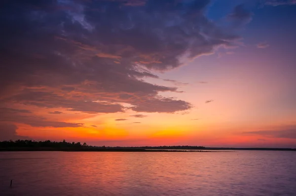 Krásná Soumrak Obloha Mrakem Před Západem Slunce Ranní Obrázek Pozadí — Stock fotografie