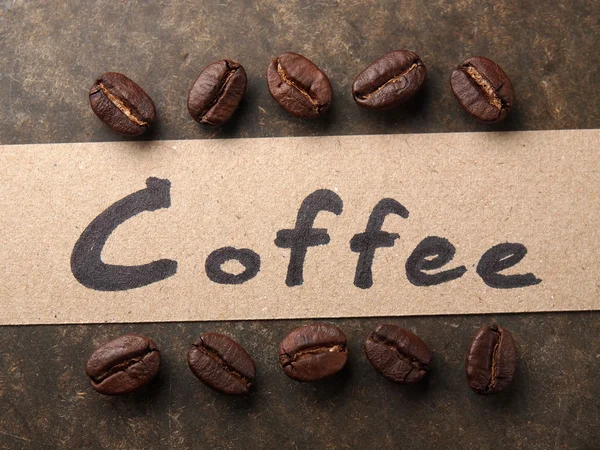 커피 콩 나무 질감 배경 종이 자르기 — 스톡 사진