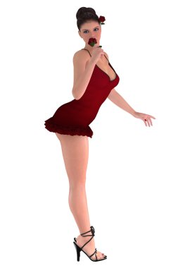 güzel Bayan rose ile