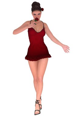 güzel Bayan rose ile