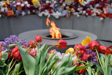 Eternal flame, Tsitsernakaberd, Erivan, Ermenistan