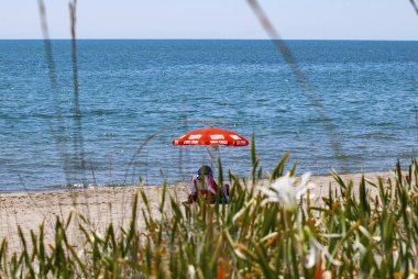 Basilicata 'nın Jonic Sahili, Policoro, Metaponto Mare, Siri, Matera Eyaleti, İtalya