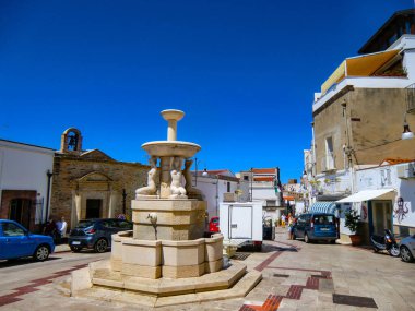 Fountain with naked woman in Pisticci, Matera district; Basilicata; Italy.