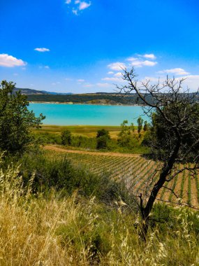 Monte Cotugno Dam around Senise, Pollino National Park, Basilicata, Italy.
