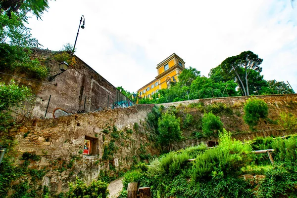 Acogedoras Calles Antiguas Trastevere Mayo 2021 Roma Italia Trastevere Barrio — Foto de Stock