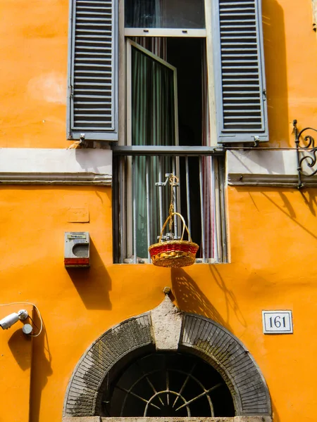 Typical Restaurant Cozy Old Streets Trastevere May 2021 Rome Italy — Stock Photo, Image