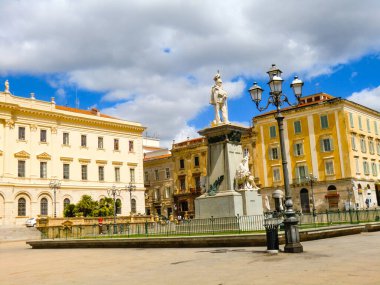 Piazza Vittorio Emanuele II in Sassari,  summer 2021, Sardinia, Italy, Europe clipart