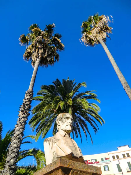 Busta Giuseppe Mazziniho Sassari Emiciclo Garibaldi Sardinie Itálie Evropa — Stock fotografie
