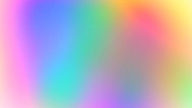 Gökkuşağı parıltısı. Sanal arkaplan. Canlı neon renkli pastel doku. Web tasarımı için hologram hatası. Gradyan