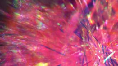 Şen pembe bulanık Kromatik Aberasyon ışınları. Prizma ışıkları bokeh. Lens Fişekleri Arkaplanı