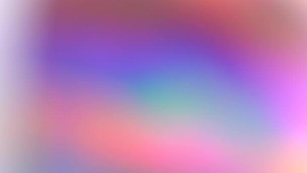 Gradiente de arco iris borroso. Espectral desenfoque iridiscente neón azul púrpura rayos rosados, fugas de luz, reflejos, deslumbramiento, colores brillantes. Antecedentes abstractos psicodélicos visuales — Vídeo de stock